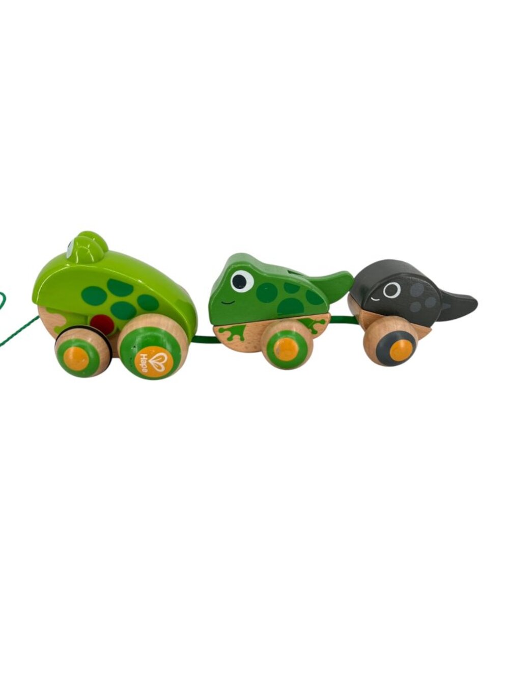 Hape Pull Along Frog Family Wooden Toy Eco-Friendly Educational Play